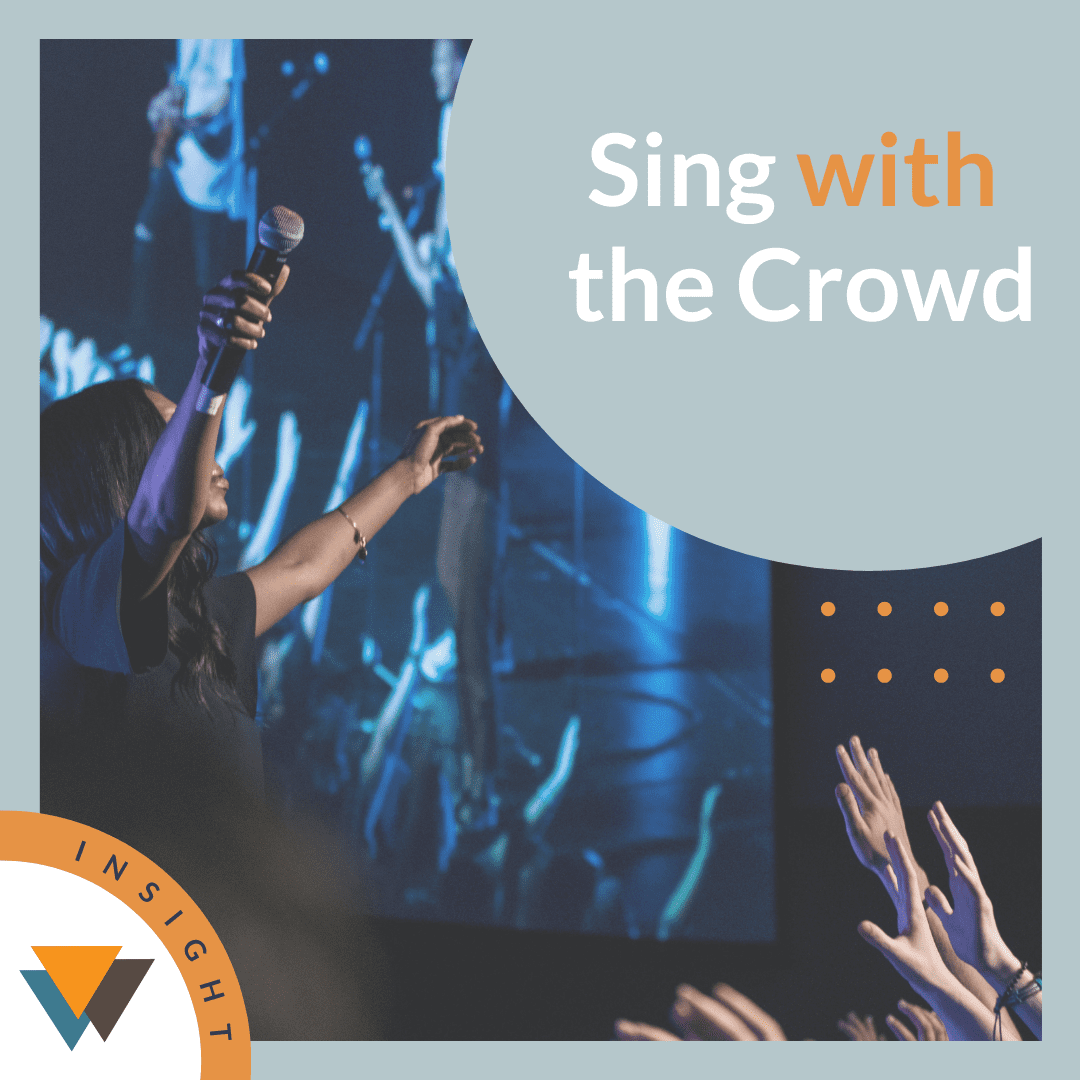 I’m going to venture to say in our businesses and organizations there would be a similar occurrence if we moved from one person operating as an island to singing with the crowd because there is beauty when we collaborate and sing together. 